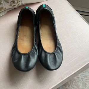 Tieks Black Leather Flats